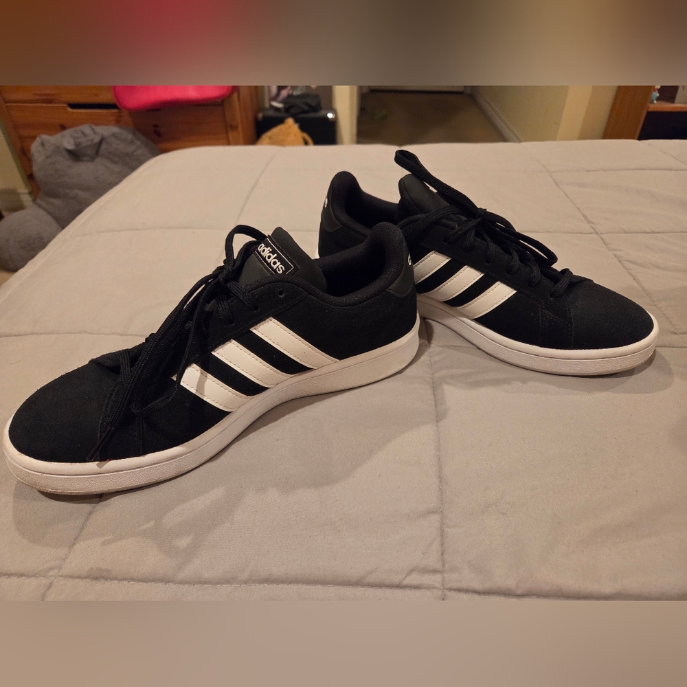 ADIDAS - GRAND COURT - BLK/WHT - (ART F36414 10/19) - GENTLY PRE-LOVED / VINTAGE - Picture 4 of 11